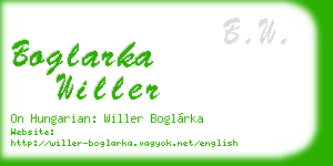 boglarka willer business card